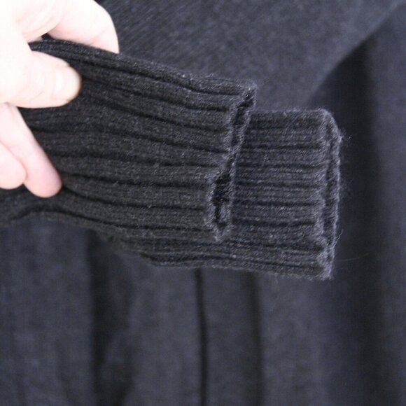 Aritzia Azure Skies Lenox Angora Cashmere Black‎ Midi Open Cardigan Sz XXS - Picture 7 of 14